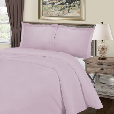 Laflamme Traditional Sateen Solid Colour Duvet Cover