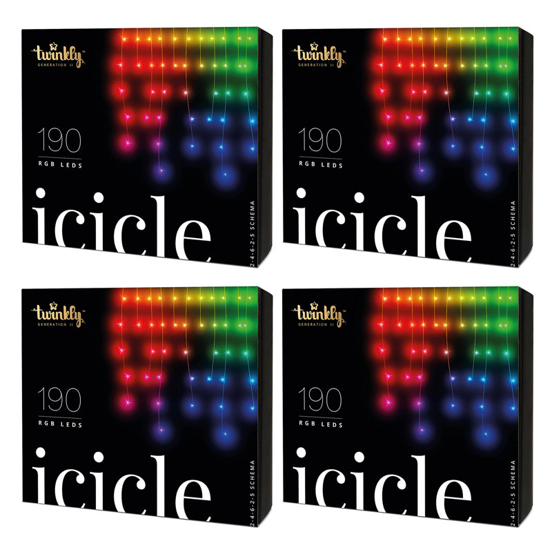 Glaçons Twinkly Smart Decorations, Rouge / vert