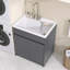 Évier de cuisine 30 po avec lavabo à surface solide et armoire de rangement autoportante brun clair-139366831