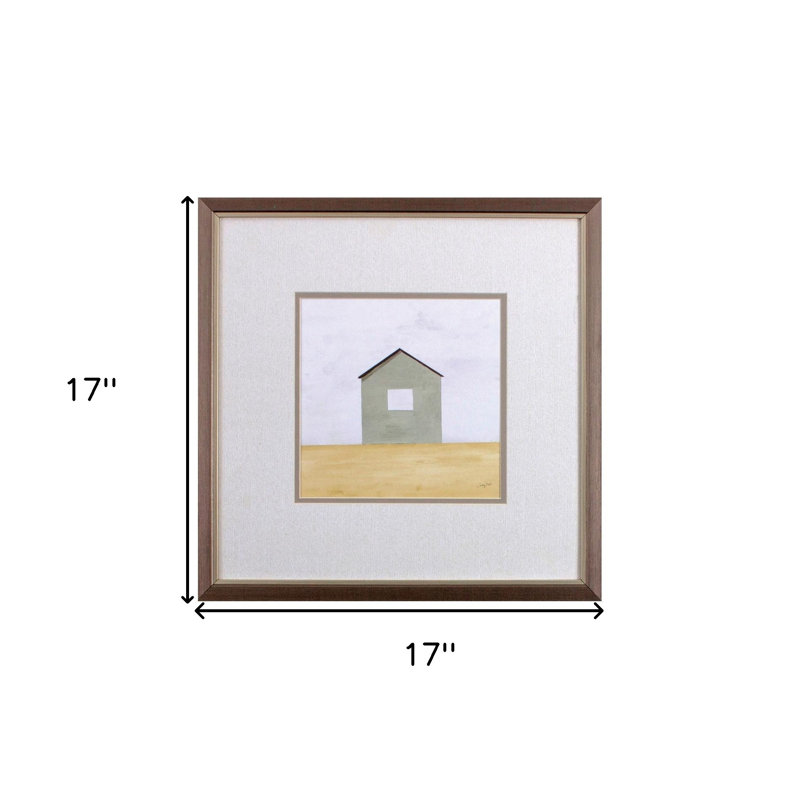 Set Of Two Rural Simplicity Wood Brown Framed Wall Art
