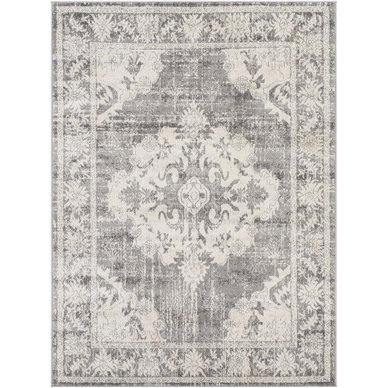 DeSoto Oriental Ivory/Light Gray Area Rug