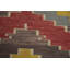 Tapis carré kilim en laine à tissage plat 6 x 6