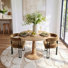 2 - Person Dining Table Sets With Round Table & 2 Upholstered Velvet Armchairs