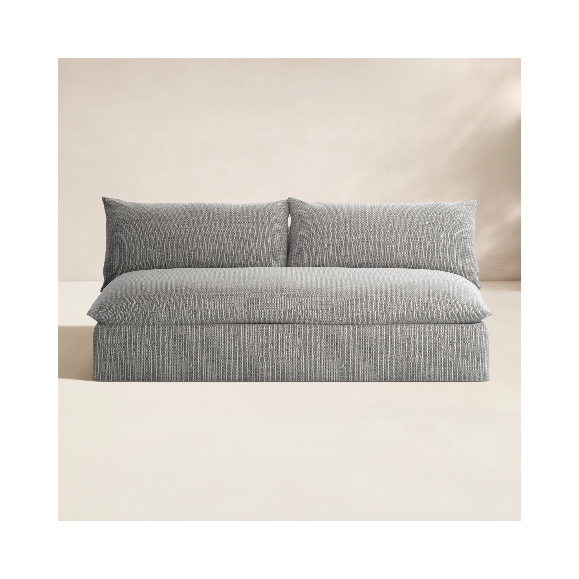 Jovian 72'' Wide Aluminum Loveseat with Cushions, Faye Ash