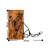Decorative Wooden Wall Accessory, Walnut & Black, 22.8 x 25.6 inches | 50% Real Wood (Thickness: 1.2 inches), 50% Metal | Unique Design with Natural Variations, Perfect for Home Decor & Modern Interiors