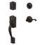 Camelot Handleset with Deadbolt and Flair Door Lever and Rosette-40779478-40779477