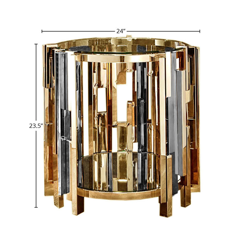 Table de bout en verre