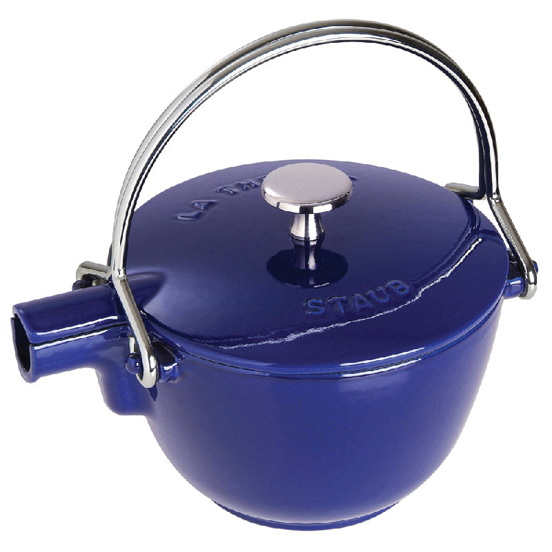 Bouilloire ronde en fonte 1,22 pte Staub, Bleu foncé
