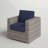 Wicker Club Chair  Grey