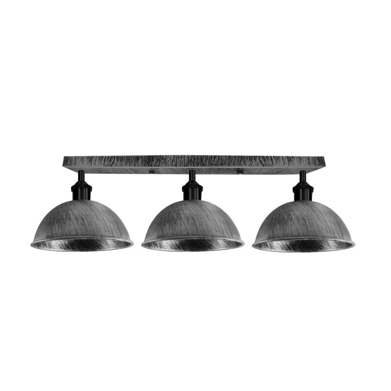Emma-Jade Semi Flush Mount, Brushed Silver