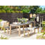 Dameyune 6 - Person Acacia Patio Dining Set with Rectangular Table , Cushions Included