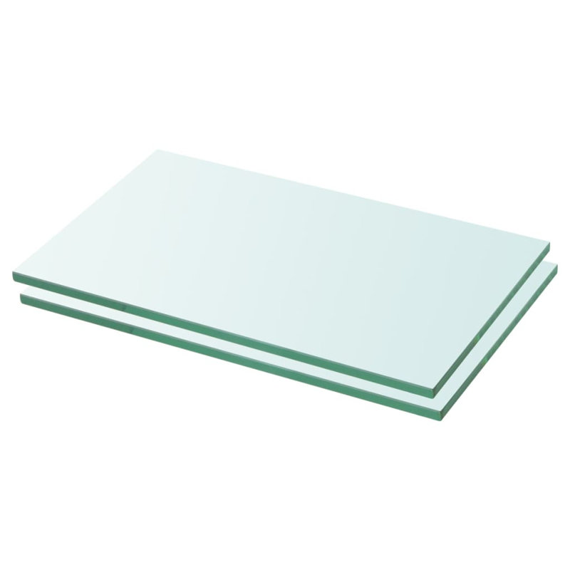 Zaynab 2 Piece Glass Floating Shelf, 0.8cm H x 30cm W x 12cm D