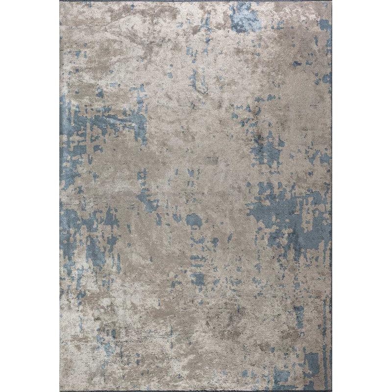 Tapis gris / bleu Rapture, Rectangle 7 pi 10 po x 11 pi 2 po