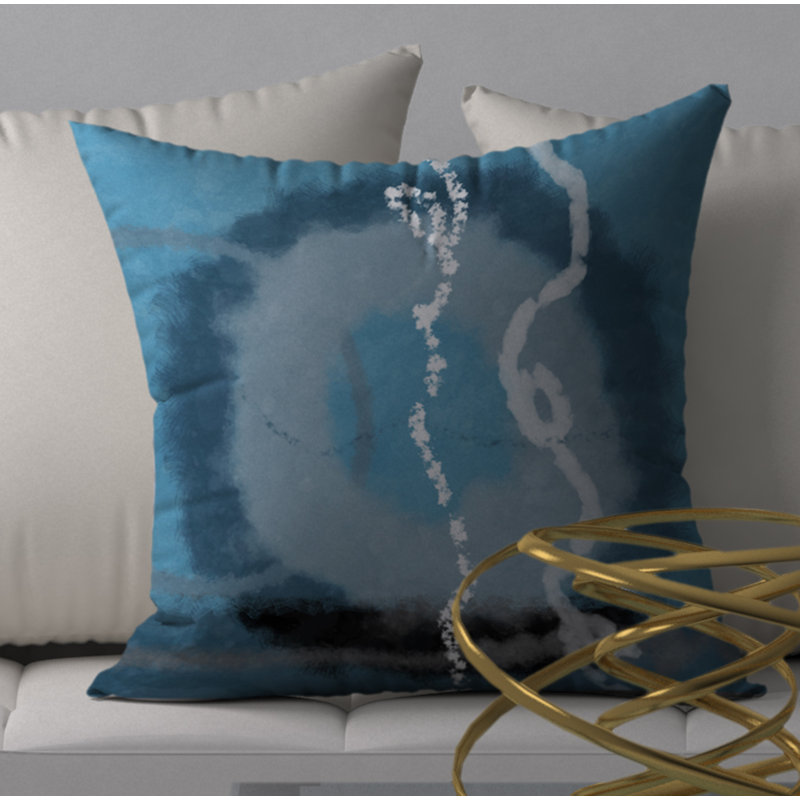 Abstract Reversible Throw Pillow, 24" x 24"