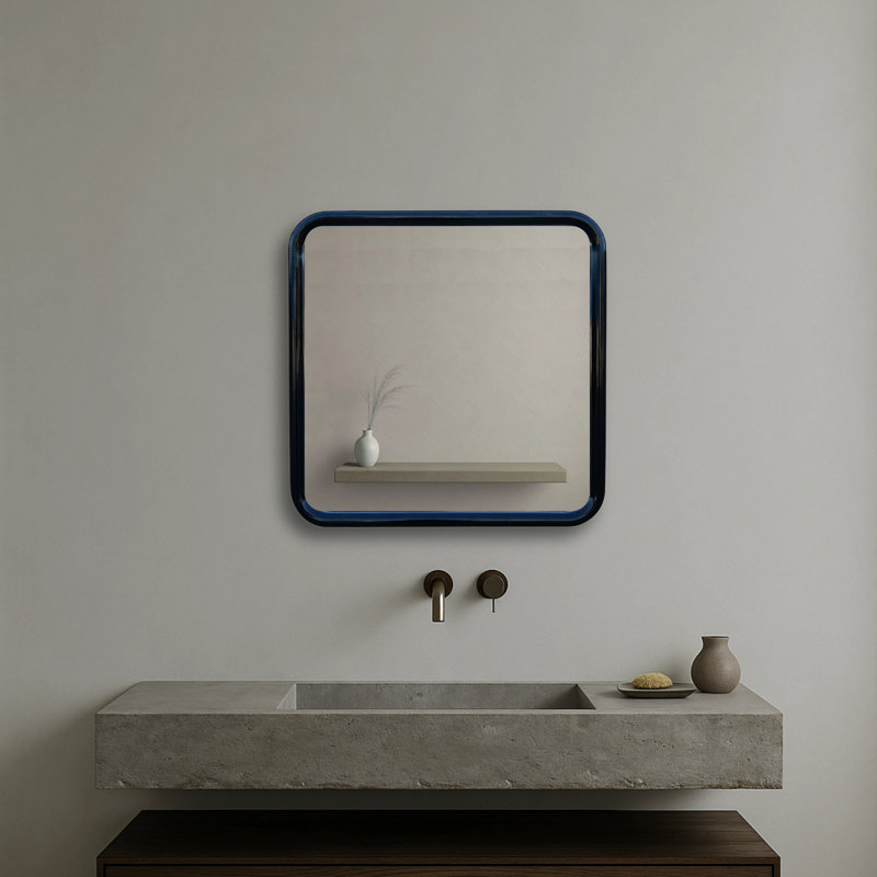 Bold Square Mirror, Black