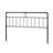 King Size Bed Headboard Featuring Iron Tube Frame, Piped Design, Flat Black Look, 76.68 In Depth Industrial Style, Pipe , 1.95 Width