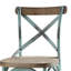 Tabouret de bar antique de style rétro avec siège en métal et bois