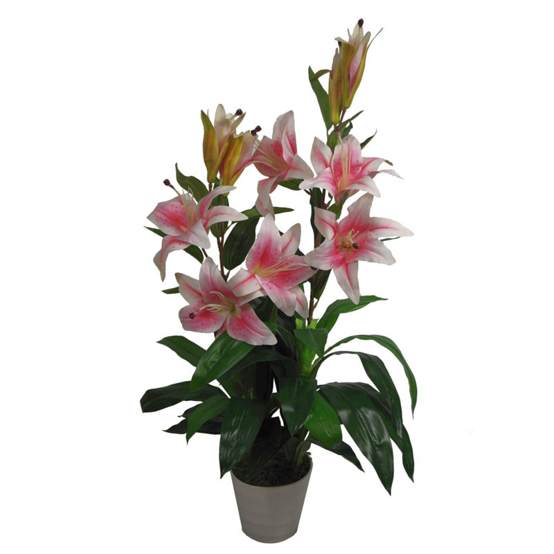 90cm Faux Tree in Pot Liner, Dark Pink