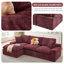 Canapé modulaire en L en chenille Boneless-1435157147