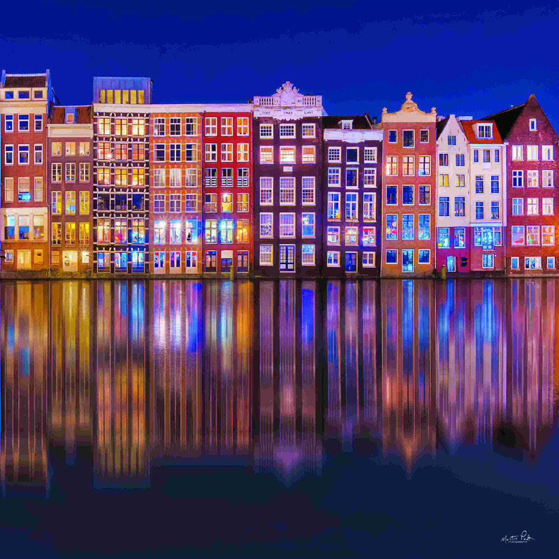 " Building Row Reflections 1 " by Martin Podt, 12" H x 12" W
