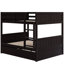 Lit superposé double au-dessus d'un lit gigogne simple - Lit gigogne en bois massif esthétique et fonctionnel-326246226