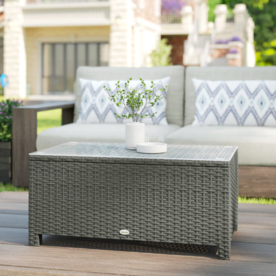 Rectangular Metal Outdoor Coffee Table , 85cm cm W 50cm cm D