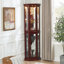 Corner Curio Cabinet With Lights, Adjustable Tempered Glass Shelves, A Mirrored Back-878987604
