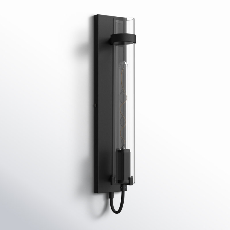 Cala Steel Candle Wall Light, Black