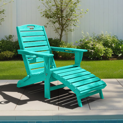 Firepit Chairs Wood Texture Foldable Adirondack Chair With Ottoman