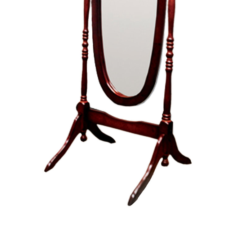 Miroir de plancher de 57,83 po en cerisier