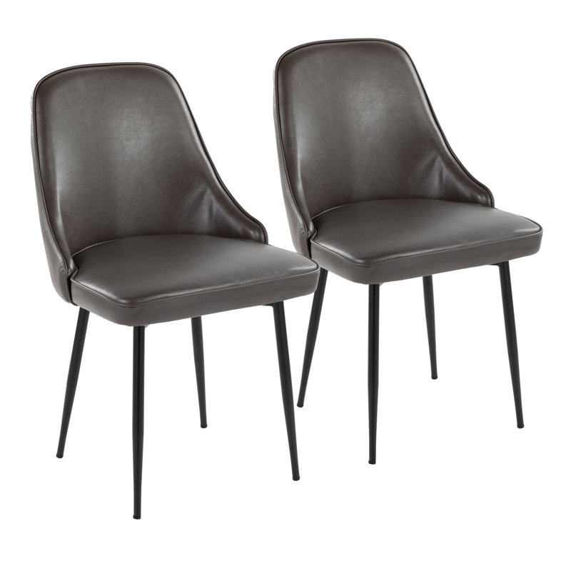 Stanca 20'' H Upholstered Side Chair, Grey, Chrome