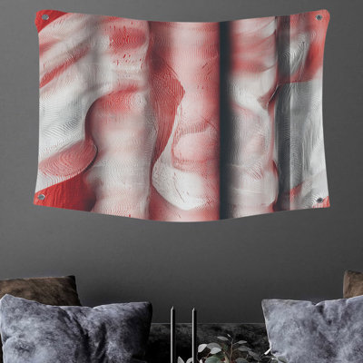 Tapisserie murale abstraite «Drapes» - Décoration murale textile