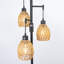Lampe sur pied en rotin 70 po Farmhouse Boho