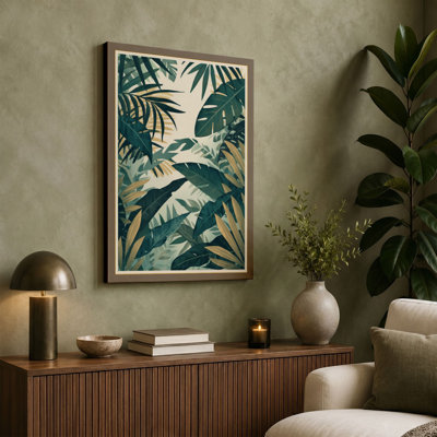 Layered Tropical Foliage Botanical - Wrapped Canvas