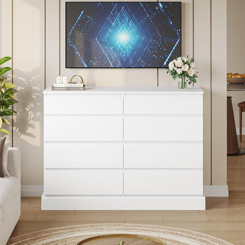 Victoir 51.6'' W 8 - Drawer Dresser, White