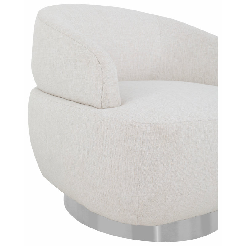 Chaise pivotante Jasper, Perle 1181, Métal nickel