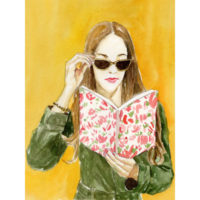 «The Girl with Book» - peinture sur toile tendue