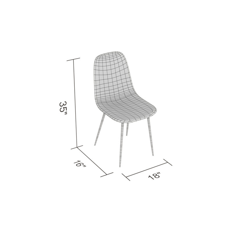 Chaise d'appoint rembourrée Kischa
