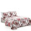 Marina Decoration Home Decor Bedding Bedroom Bedsheet Soft Silky Deep Pocket Rayon from Bamboo All Season 6 Pieces Printed Sheet Set with 4 Pillowcases, Pink Red Floral Pattern King Size-399603327