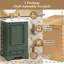 Meuble-lavabo de salle de bain avec lavabo en céramique, porte à fermeture en douceur, tablette ajustable en forme de U, tiroir de compartiment et support de porte, style moderne, conception peu encombrante-443853936