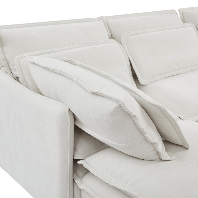 6 avec rangement et coussins à double couche pour un confort optimal