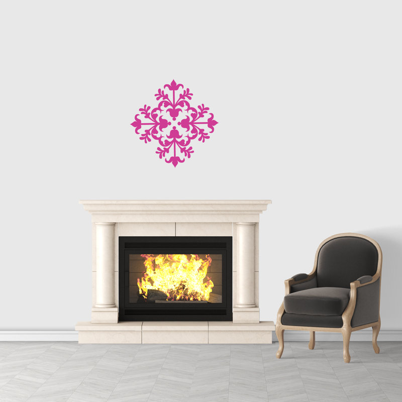 Décalcomanie murale en losange moderne Highbridge, Rose vif