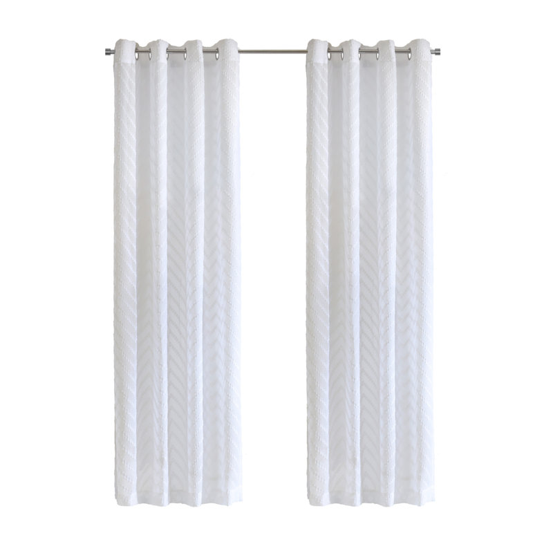 Panneau de rideau diaphane avec œillets 52 x 108 Regina, L 52 po x L 108 po