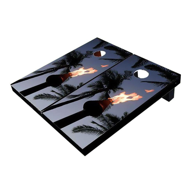 Ensemble de planches de cornhole 2 pi x 4 pi Tiki Torch, 2 pi x 3 pi