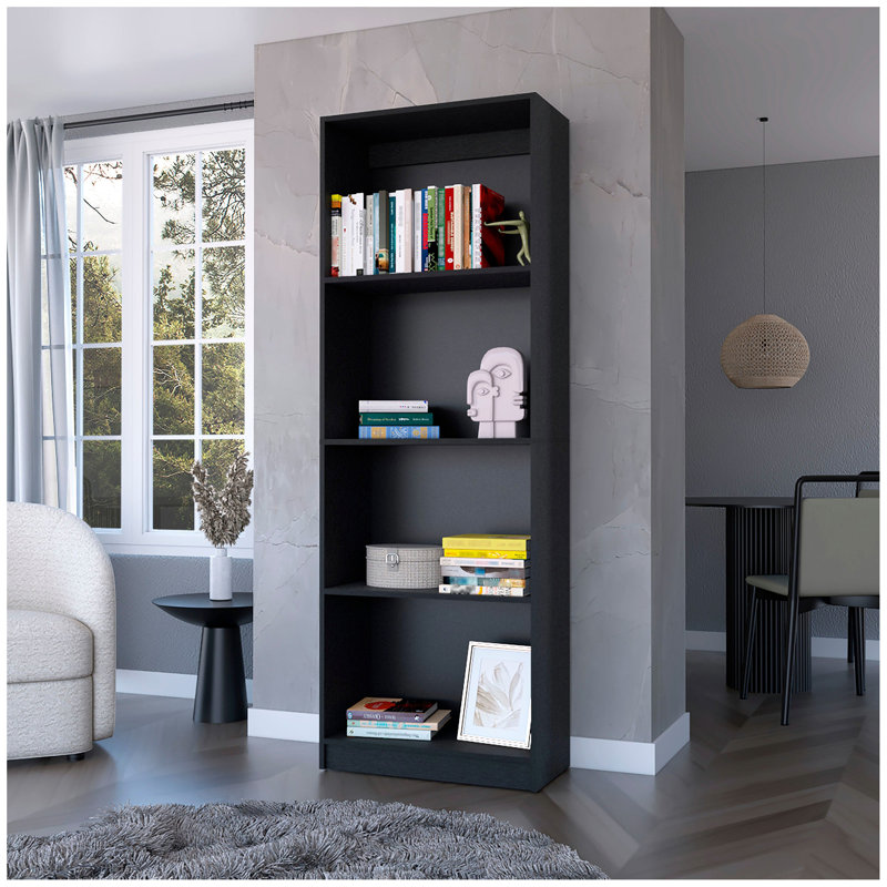 Bibliothèque Wenge, Wengé, (4 tablettes) H 71,1 po x l 24,7 po x P 11,7 po