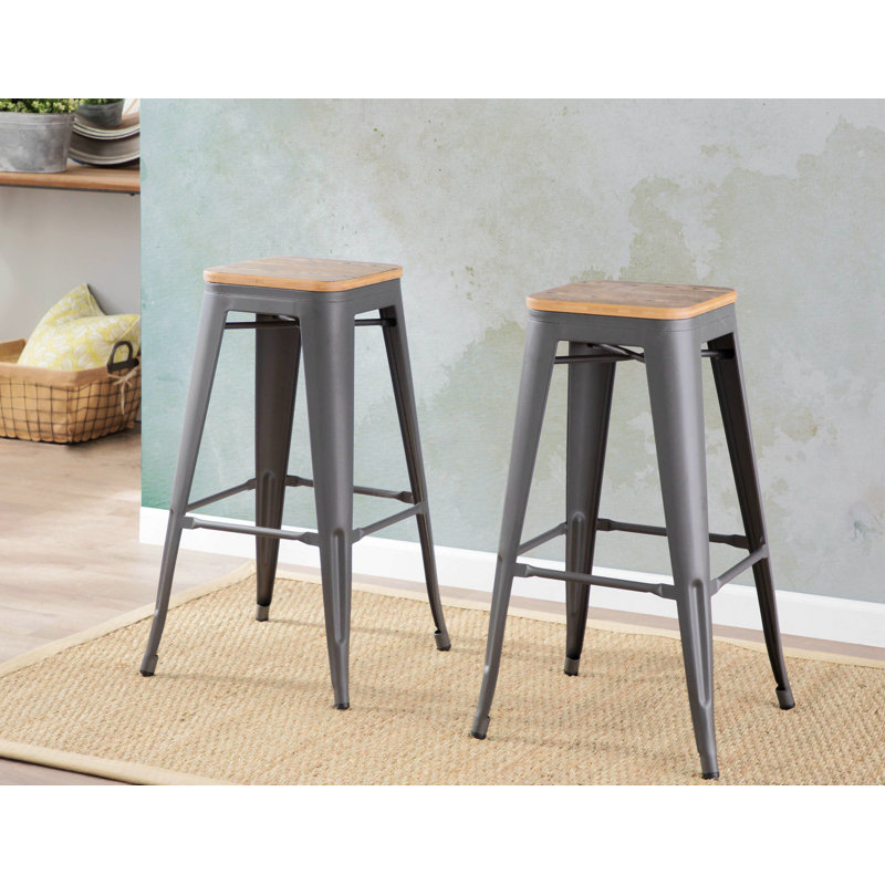Tabouret Joncarlo, Cadre beige / blanc
