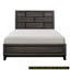 Mobilier de chambre à coucher contemporain de style moderne avec ligne épurée et finition grise 1pc