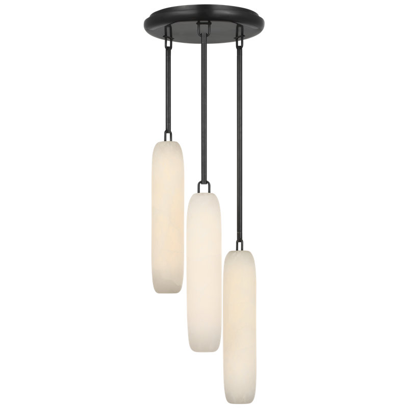 Kelly Wearstler Formosa 3-Light Pendant with Alabaster, Bronze