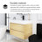 36'' Wall-Mounted Bathroom Vanity with Integrated Solid Surface Sink-344671227