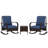 3 Pieces Wicker Patio Furniture Set, PE Rattan Rocking Chairs with Coffee Table, Cushions, Outdoor Bistro Set for Porch, Garden, Poolside-722782746